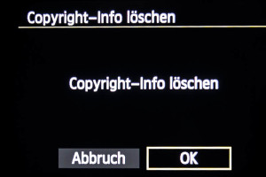 Copyright-Info löschen